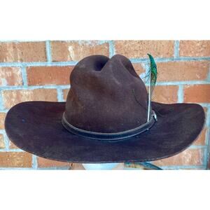 Bailey Cowboy Hat Double Fur Blend Brown Made In Texas USA Size 7 1/4